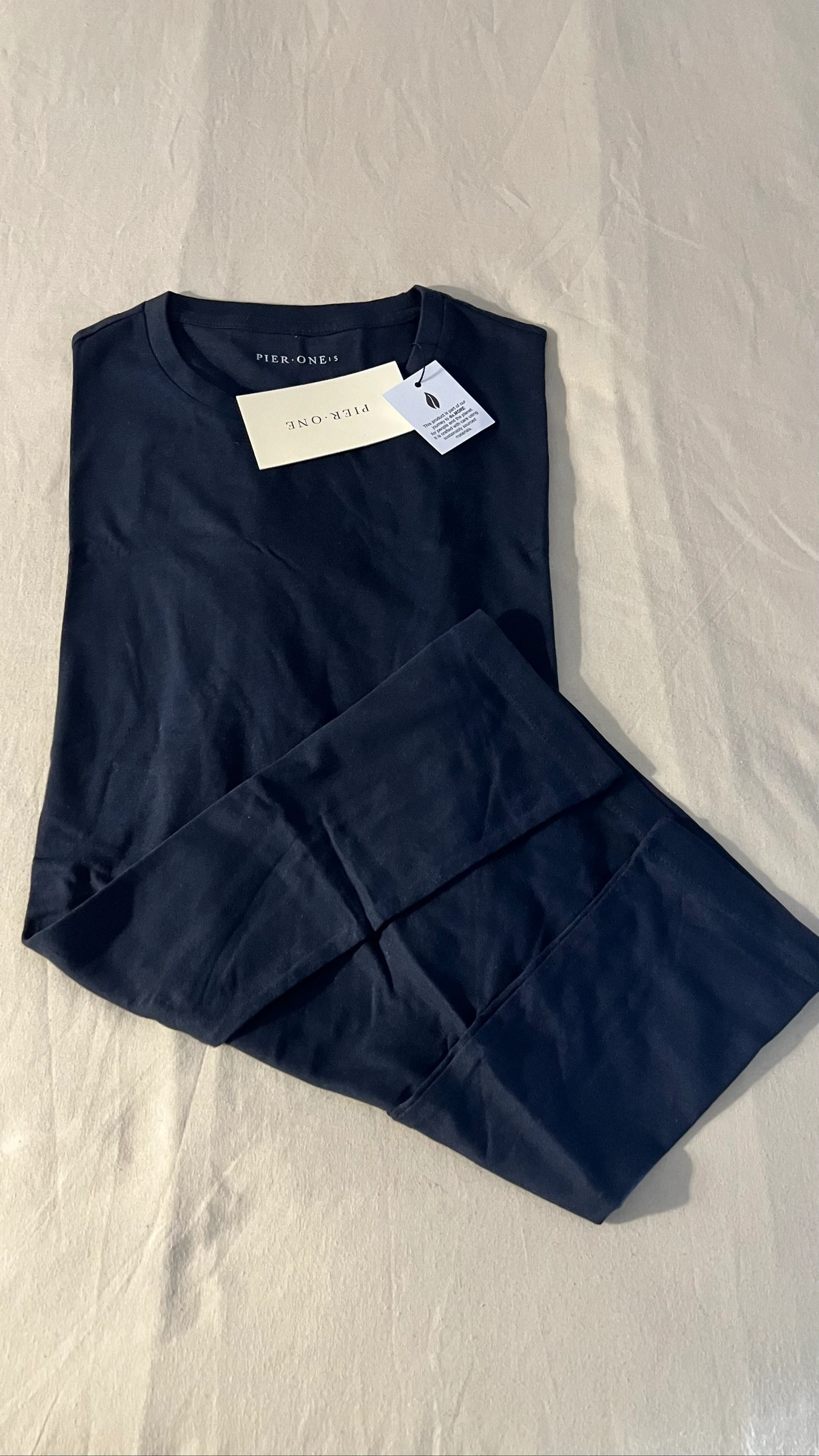 Camiseta azul marino para hombre con cuello redondo, clásica y elegante – photo 3